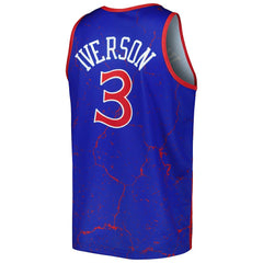 Allen Iverson Philadelphia 76ers 1996-97 Hardwood Classics Player Burst Tank Top Royal