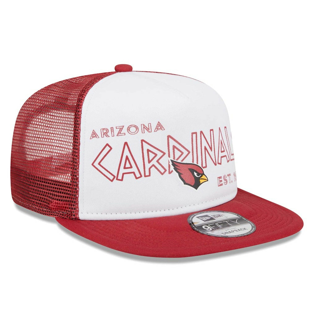 Arizona Cardinals New Era Banger 9FIFTY Trucker Snapback Hat White/Cardinal