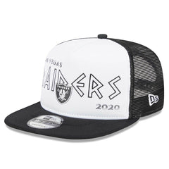 Las Vegas Raiders New Era Banger 9FIFTY Trucker Snapback Hat White/Black
