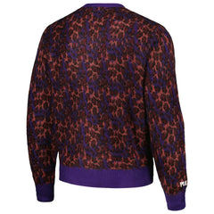 Boston Red Sox PLEASURES Cheetah Cardigan Button-Up Sweater - Purple