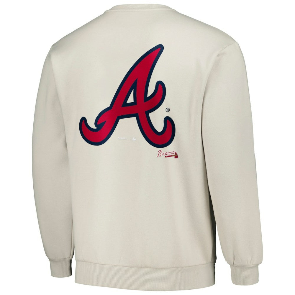Atlanta Braves PLEASURES Ballpark Pullover Sweatshirt - Gray Pullover