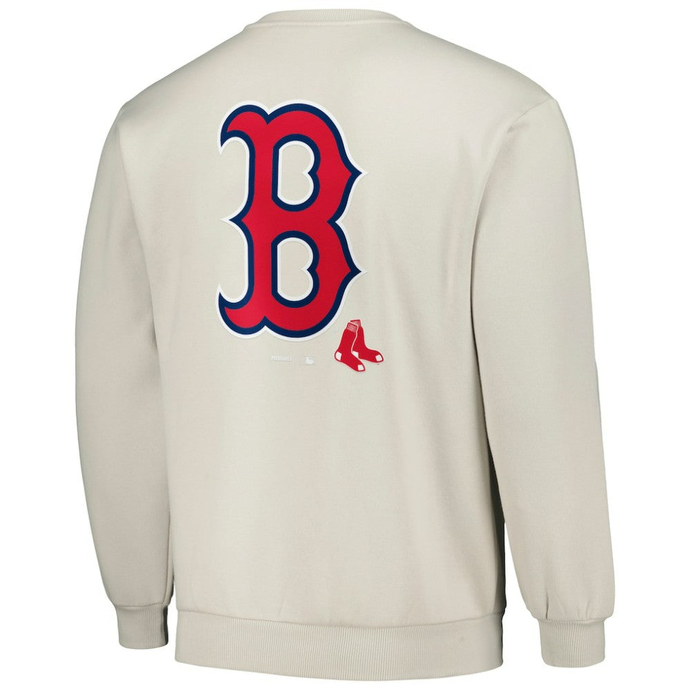 Boston Red Sox PLEASURES Ballpark Pullover Sweatshirt - Gray Pullover