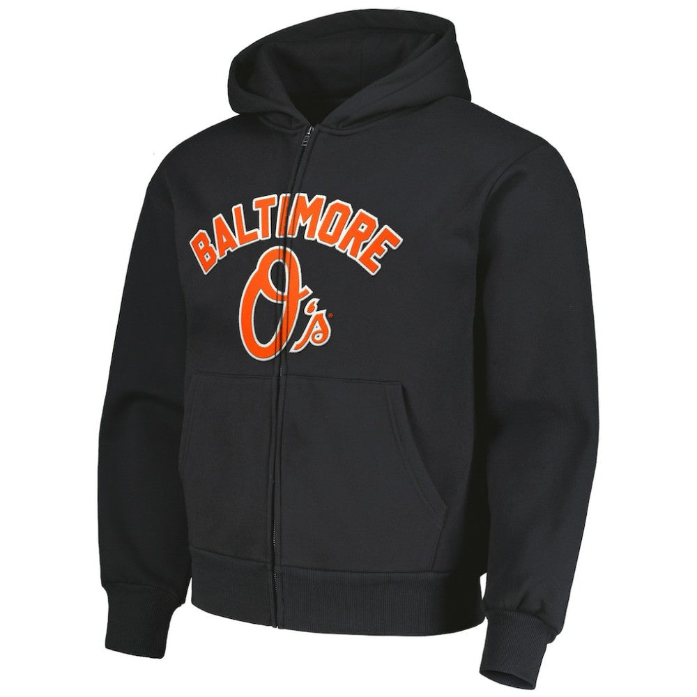 Baltimore Orioles PLEASURES Opening Day Full-Zip Hoodie - Black Hoodies