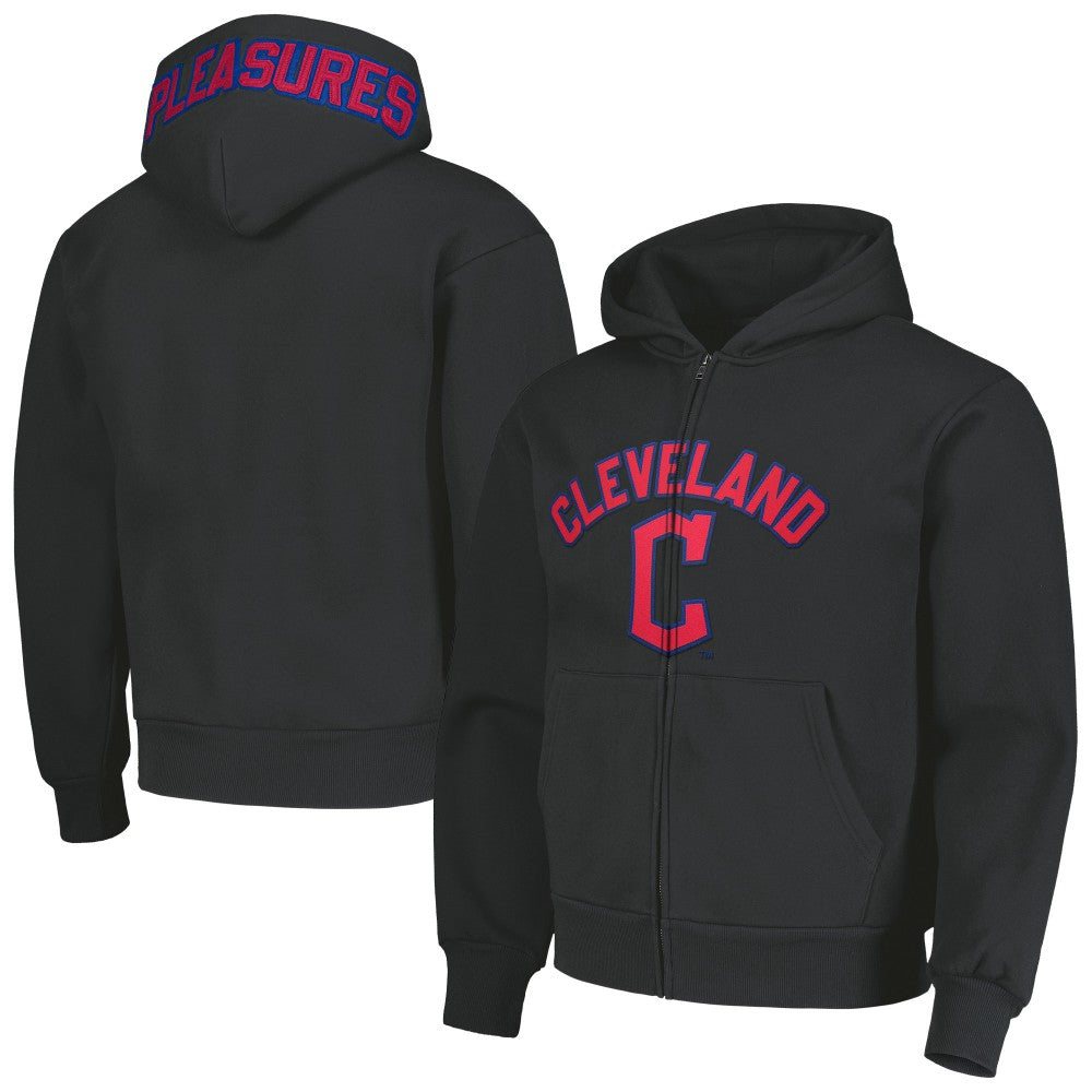 Cleveland Guardians PLEASURES Opening Day Full-Zip Hoodie - Black Hoodies