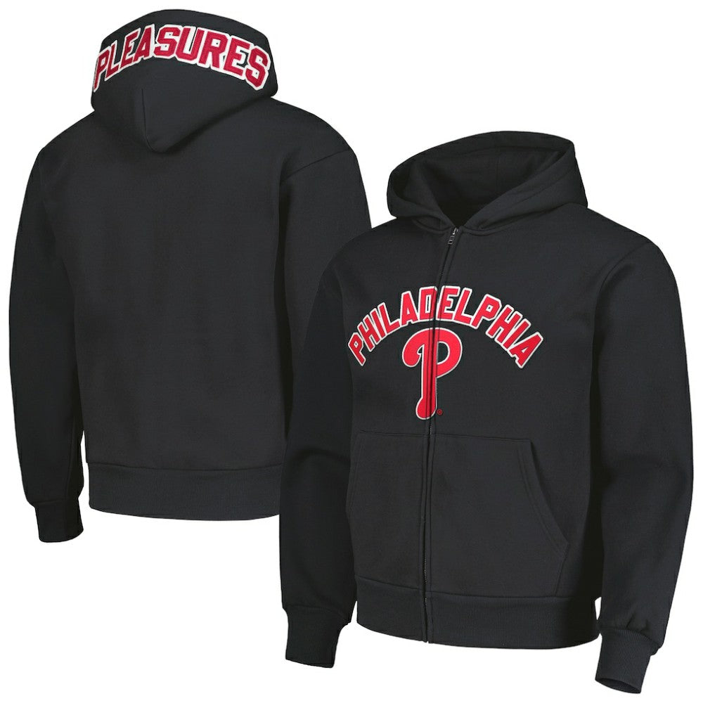 Philadelphia Phillies PLEASURES Opening Day Full-Zip Hoodie - Black Hoodies