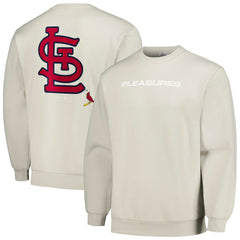 St. Louis Cardinals PLEASURES Ballpark Pullover Sweatshirt - Gray Pullover
