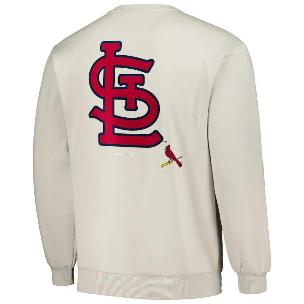 St. Louis Cardinals PLEASURES Ballpark Pullover Sweatshirt - Gray Pullover