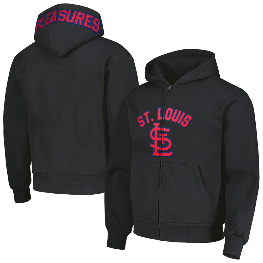 St. Louis Cardinals PLEASURES Opening Day Full-Zip Hoodie - Black Hoodies
