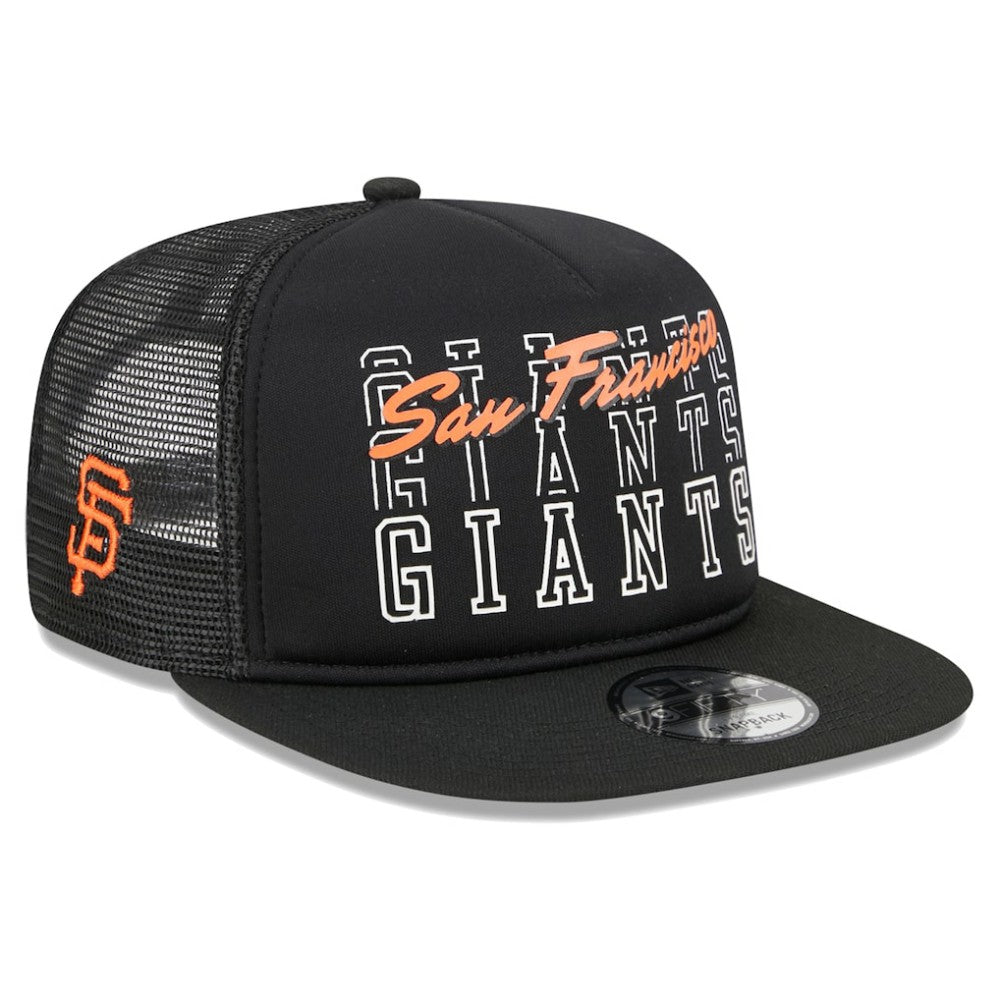 San Francisco Giants New Era  Street Team A-Frame Trucker 9FIFTY Snapback Hat - Black Hats