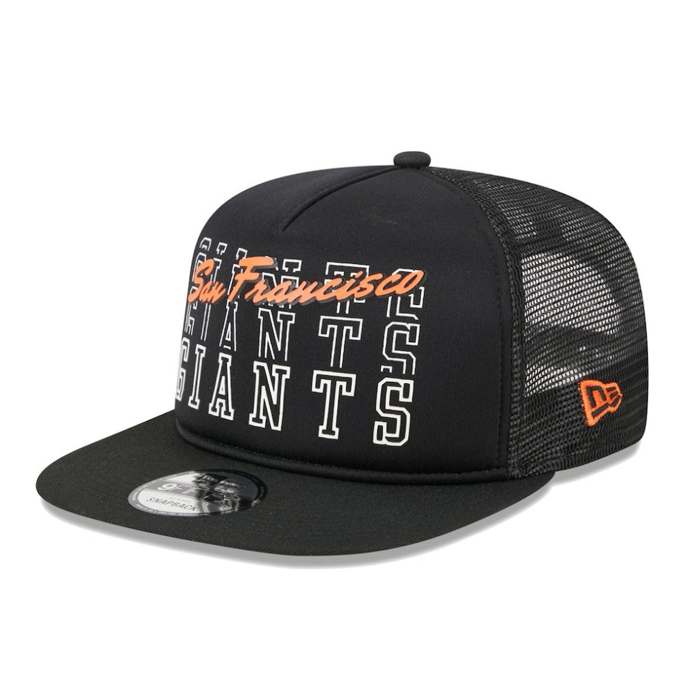 San Francisco Giants New Era  Street Team A-Frame Trucker 9FIFTY Snapback Hat - Black Hats