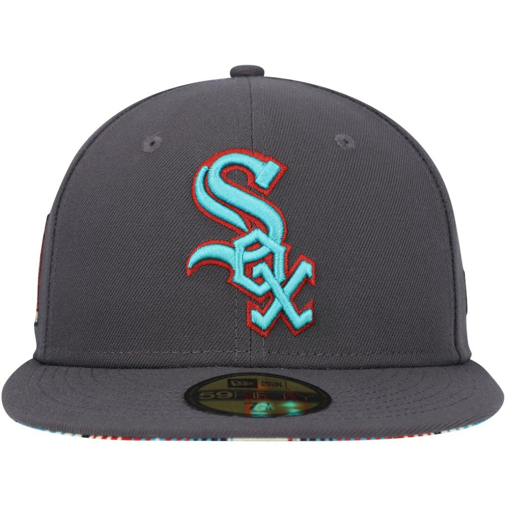 Chicago White Sox New Era  Print Undervisor 59FIFTY Fitted Hat - Graphite Hats