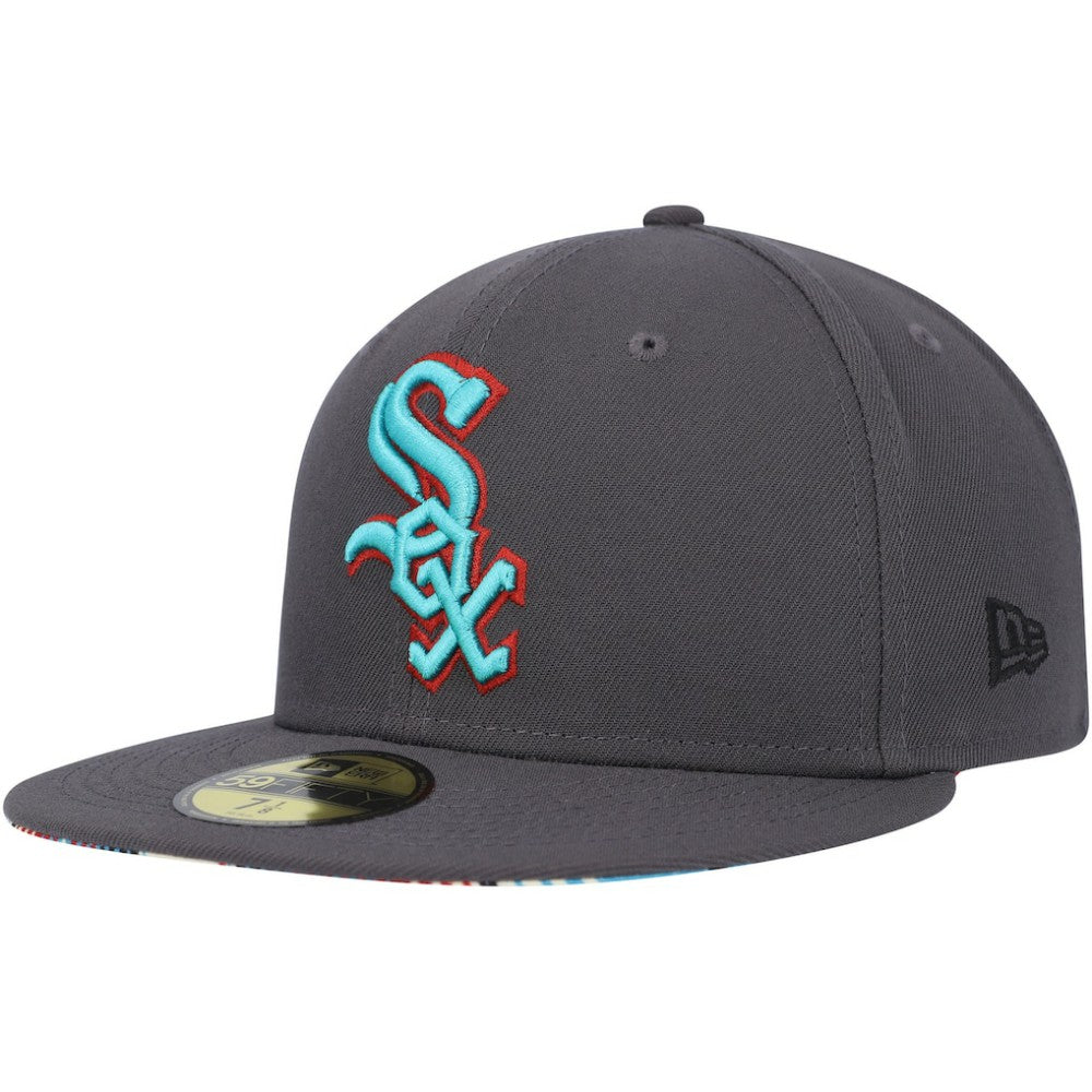 Chicago White Sox New Era  Print Undervisor 59FIFTY Fitted Hat - Graphite Hats