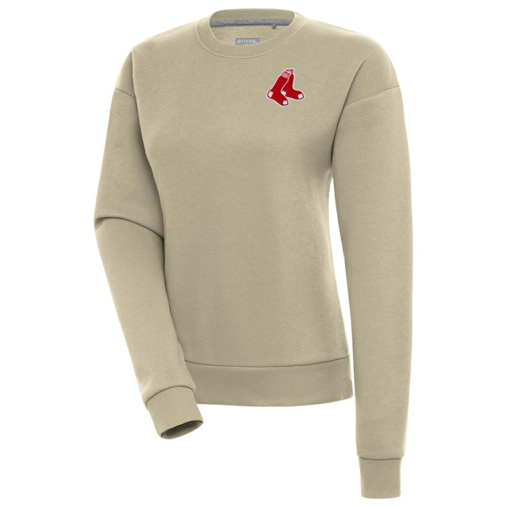 Boston Red Sox Antigua Women's Victory Pullover Sweatshirt - Khaki Pullover