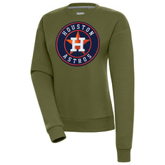 Houston Astros Antigua Women's Victory Pullover Sweatshirt - Olive Pullover