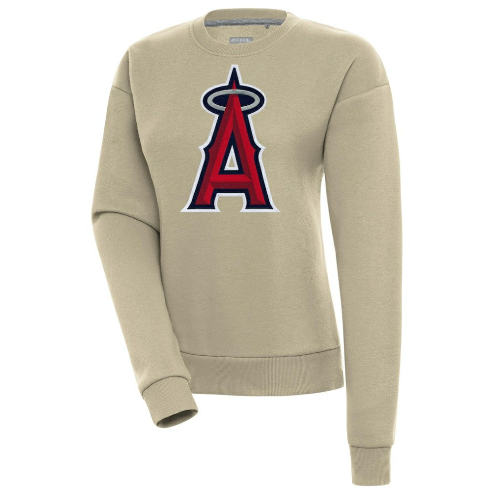 Los Angeles Angels Antigua Women's Victory Pullover Sweatshirt - Khaki Pullover