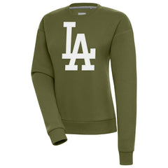 Los Angeles Dodgers Antigua Women's Victory Pullover Sweatshirt - Olive Pullover