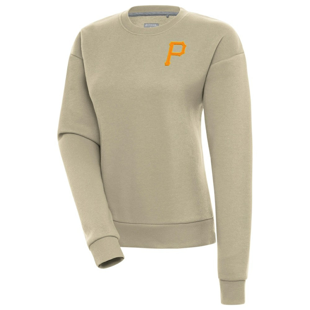 Pittsburgh Pirates Antigua Women's Victory Pullover Sweatshirt - Khaki Pullover