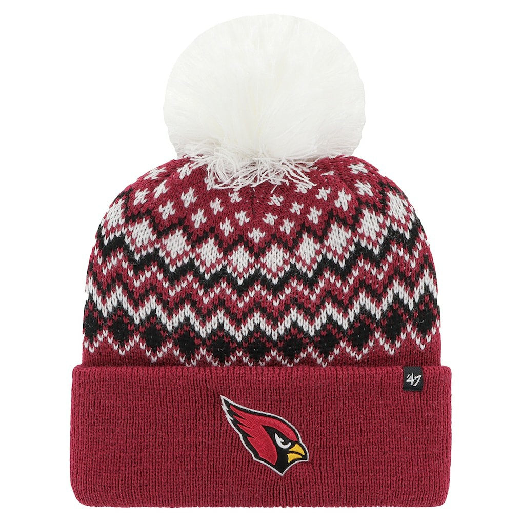 Arizona Cardinals '47 Women's Elsa Cuffed Knit Hat with Pom Cardinal
