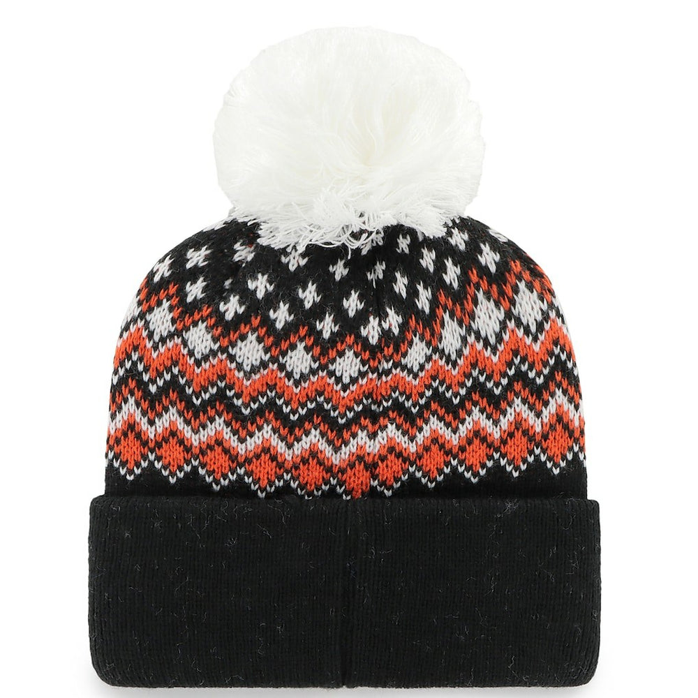 Cincinnati Bengals '47 Women's Elsa Cuffed Knit Hat with Pom Black