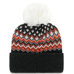 Cincinnati Bengals '47 Women's Elsa Cuffed Knit Hat with Pom Black