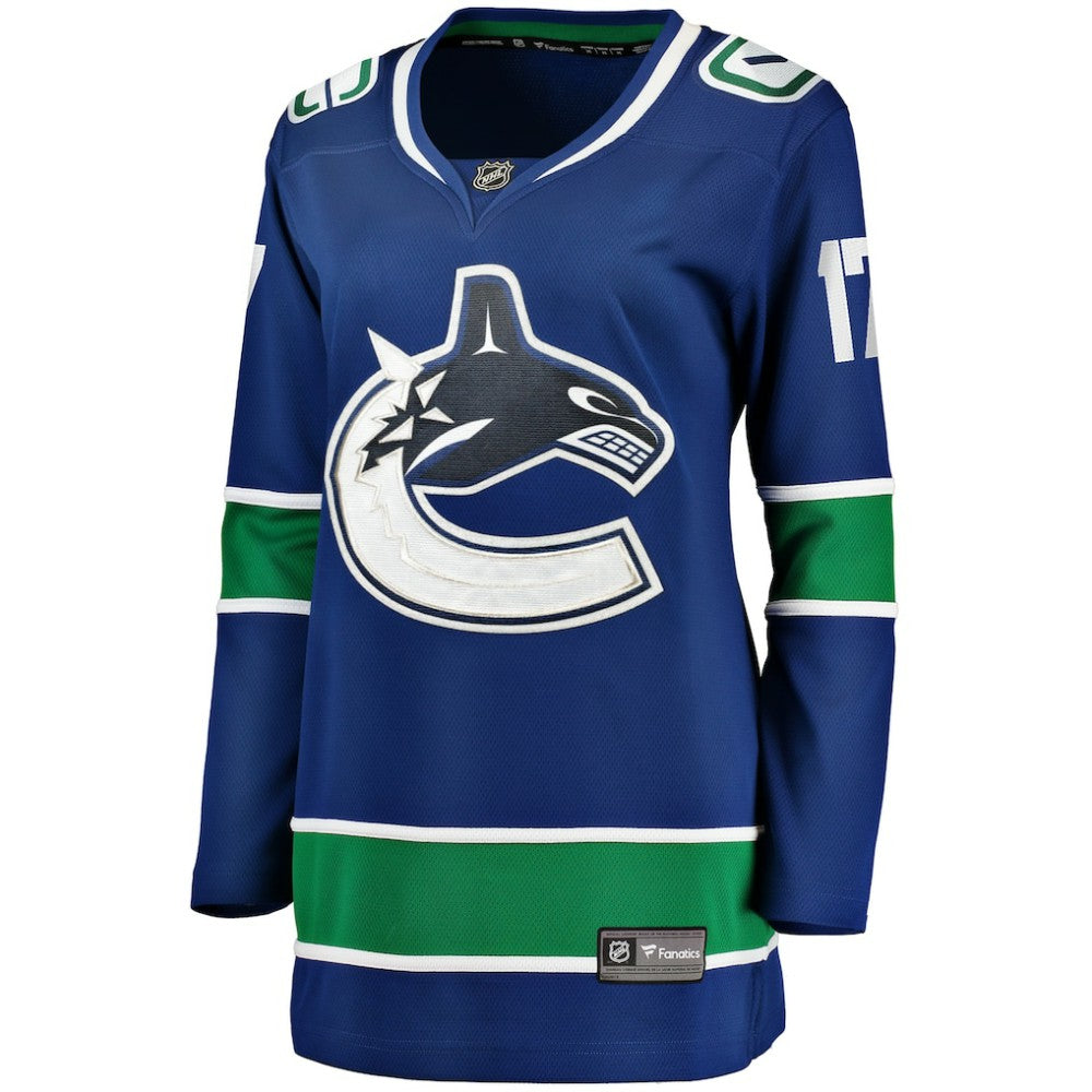 NHL Filip Hronek Vancouver Canucks Women's Fanatics Home Breakaway Jersey - Blue