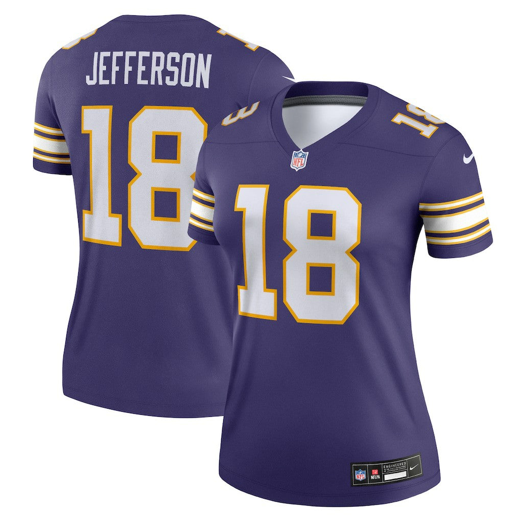 Justin Jefferson Minnesota Vikings Women's Alternate Legend Player Performance Top Purple
