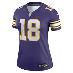 Justin Jefferson Minnesota Vikings Women's Alternate Legend Player Performance Top Purple