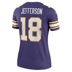 Justin Jefferson Minnesota Vikings Women's Alternate Legend Player Performance Top Purple