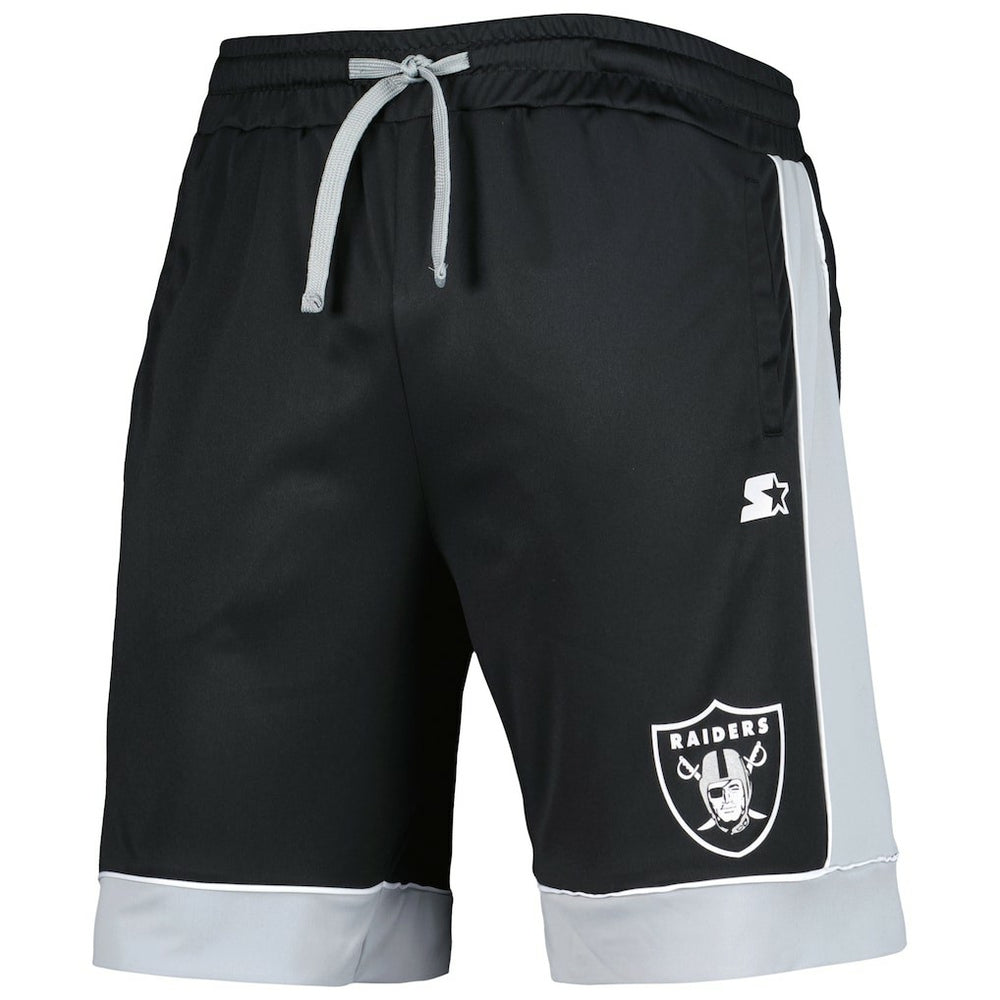 Las Vegas Raiders G-III Sports by Carl Banks Fan Favorite Fashion Shorts -Black/Silver