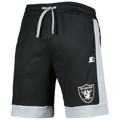 Las Vegas Raiders G-III Sports by Carl Banks Fan Favorite Fashion Shorts -Black/Silver