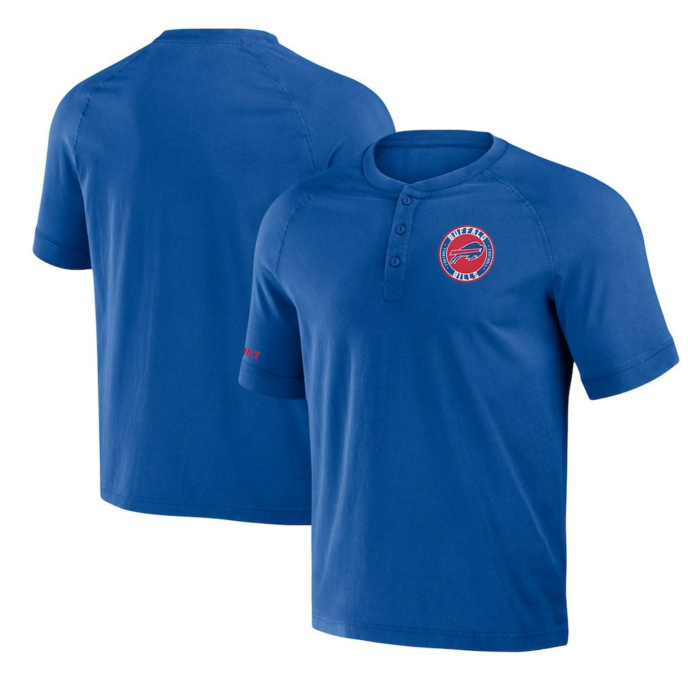 Buffalo Bills NFL x Darius Rucker Collection Washed Raglan Henley T-Shirt Royal