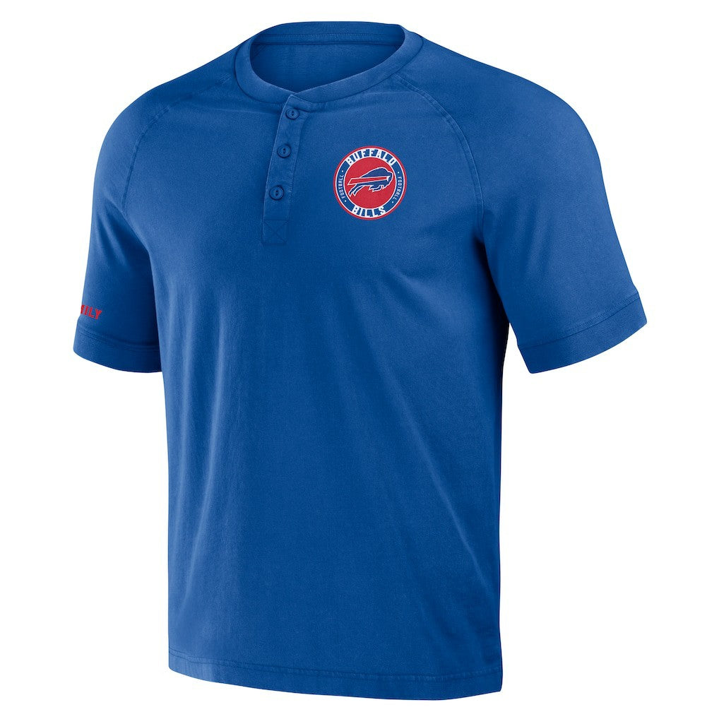 Buffalo Bills NFL x Darius Rucker Collection Washed Raglan Henley T-Shirt Royal