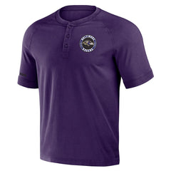 Baltimore Ravens NFL x Darius Rucker Collection Washed Raglan Henley T-Shirt Purple
