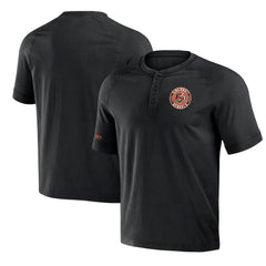 Cincinnati Bengals NFL x Darius Rucker Collection Washed Raglan Henley T-Shirt Black