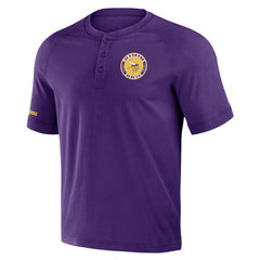 Minnesota Vikings NFL x Darius Rucker Collection Washed Raglan Henley T-Shirt Purple