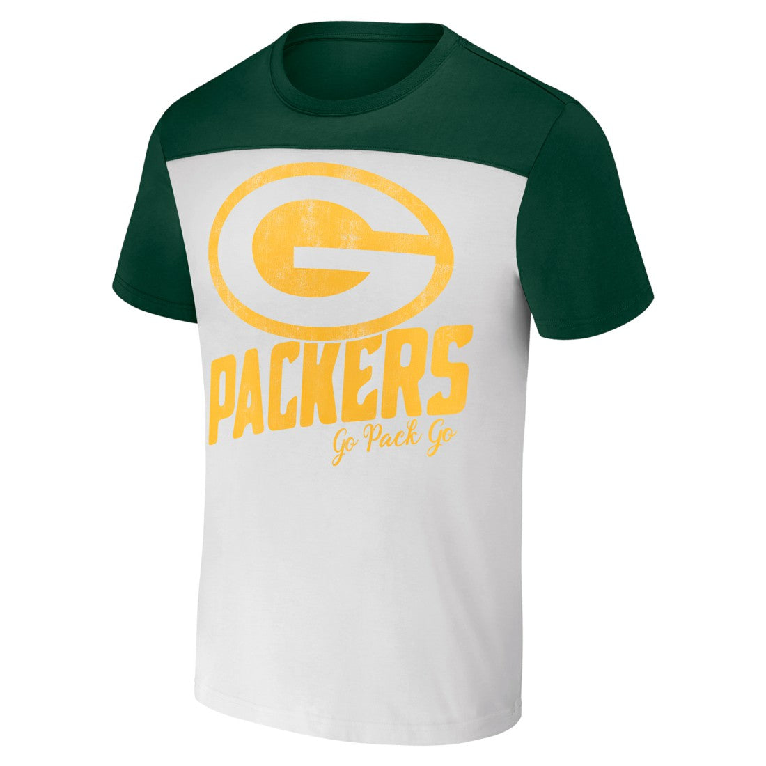 Green Bay Packers NFL x Darius Rucker Collection Colorblocked T-Shirt White/Green