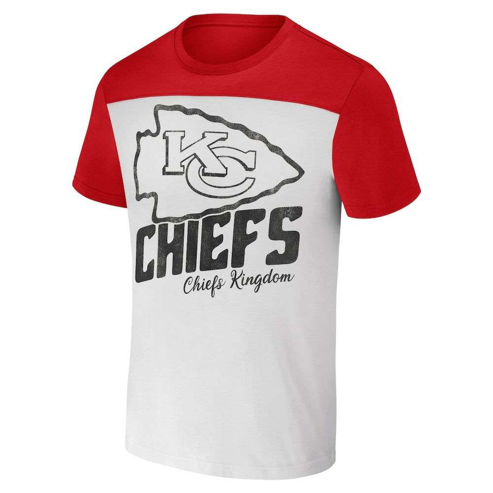 Kansas City Chiefs NFL x Darius Rucker Collection Colorblocked T-Shirt Cream