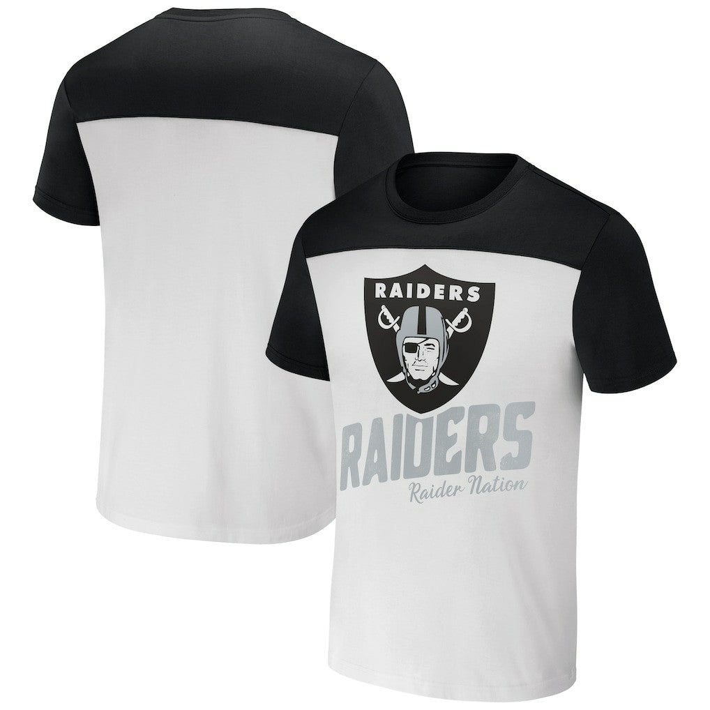 Las Vegas Raiders NFL x Darius Rucker Collection Colorblocked T-Shirt White/Black