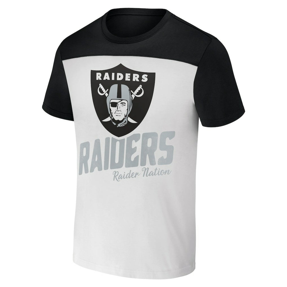 Las Vegas Raiders NFL x Darius Rucker Collection Colorblocked T-Shirt White/Black