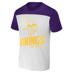 Minnesota Vikings NFL x Darius Rucker Collection Colorblocked T-Shirt Cream