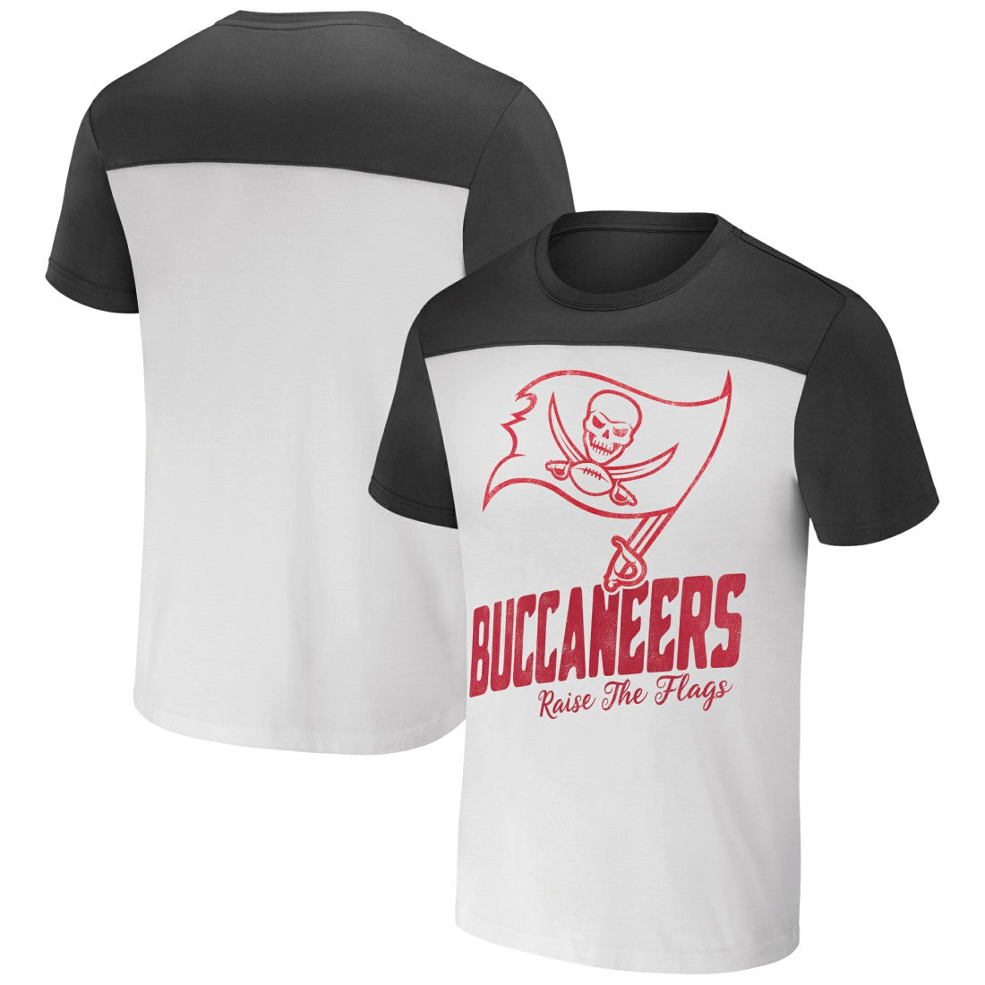 Tampa Bay Buccaneers NFL x Darius Rucker Collection Colorblocked T-Shirt White/Pewter