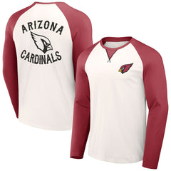 Arizona Cardinals NFL x Darius Rucker Collection Long Sleeve Raglan T-Shirt Cream/Cardinal