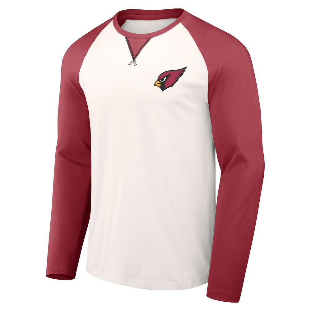 Arizona Cardinals NFL x Darius Rucker Collection Long Sleeve Raglan T-Shirt Cream/Cardinal