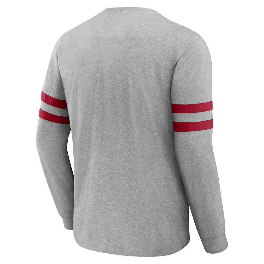 Atlanta Falcons NFL x Darius Rucker Collection Henley Long Sleeve T-Shirt Heather Gray