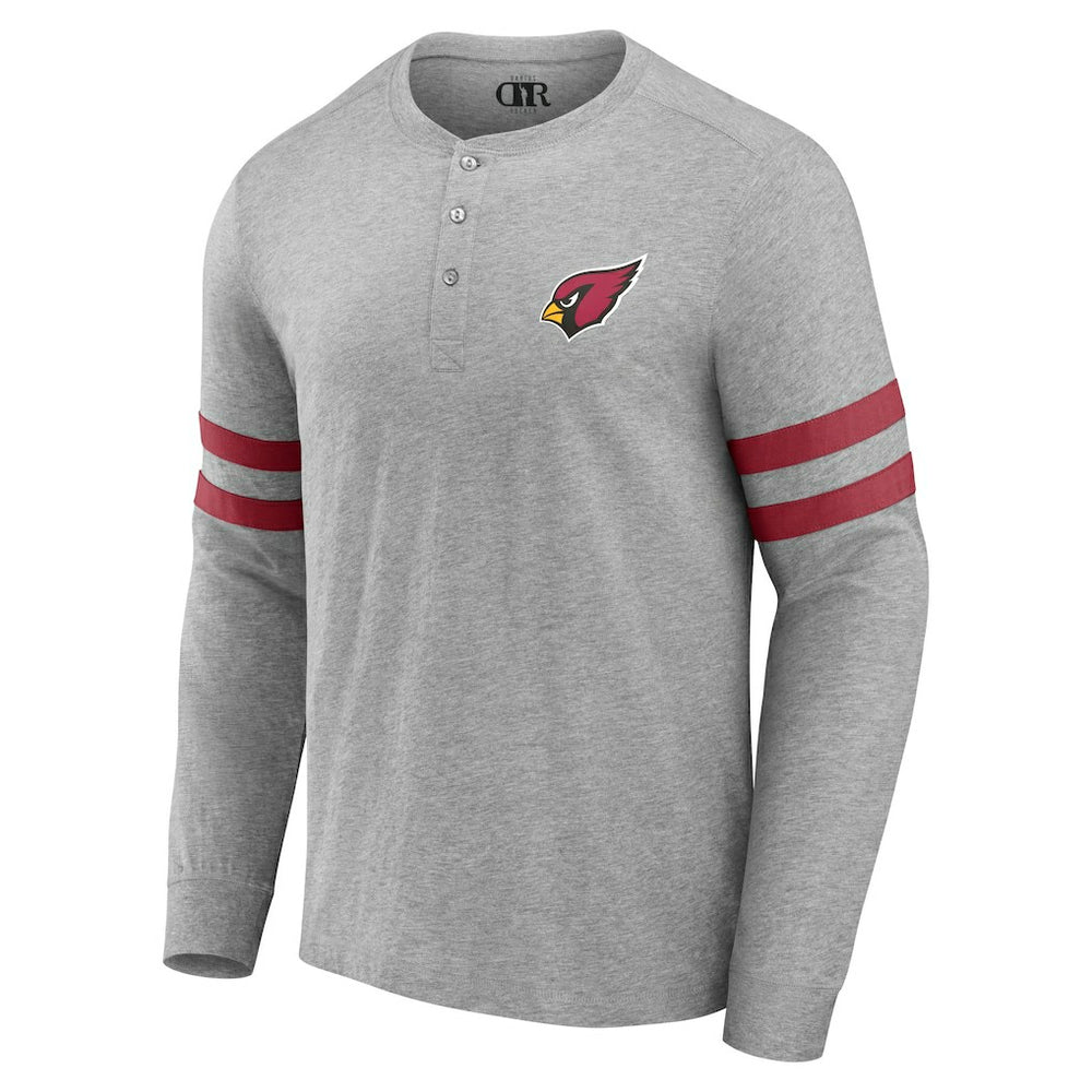 Arizona Cardinals NFL x Darius Rucker Collection Henley Long Sleeve T-Shirt Heather Gray