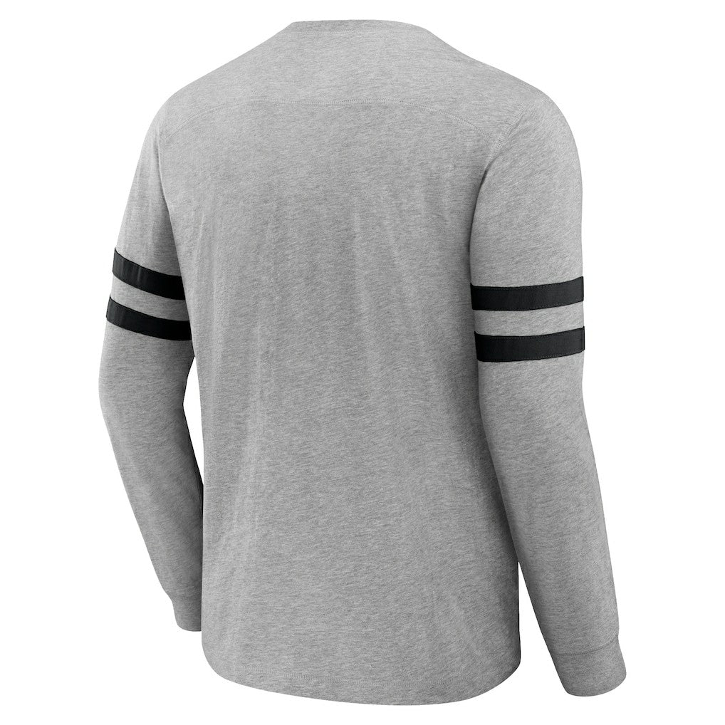 Carolina Panthers NFL x Darius Rucker Collection Henley Long Sleeve T-Shirt Heather Gray