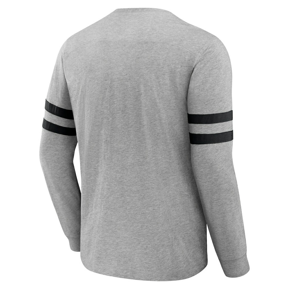 Carolina Panthers NFL x Darius Rucker Collection Henley Long Sleeve T-Shirt Heather Gray