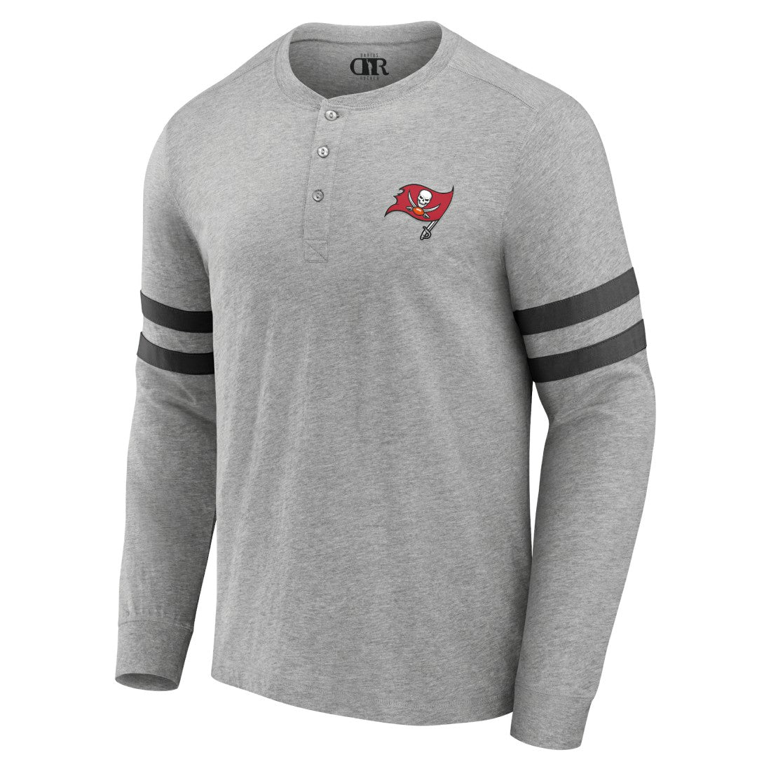 Tampa Bay Buccaneers NFL x Darius Rucker Collection Henley Long Sleeve T-Shirt Heather Gray