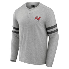Tampa Bay Buccaneers NFL x Darius Rucker Collection Henley Long Sleeve T-Shirt Heather Gray