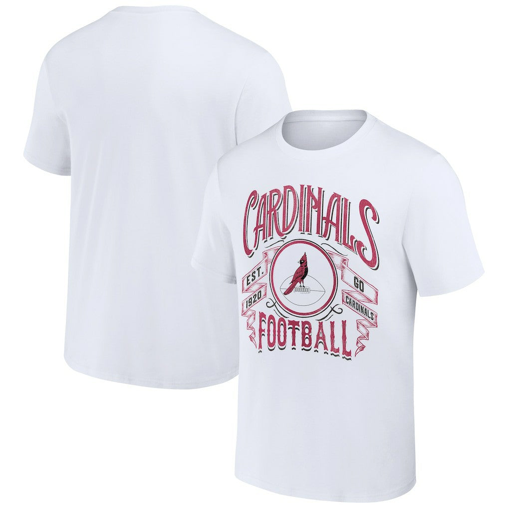 Arizona Cardinals NFL x Darius Rucker Collection Vintage Football T-Shirt White